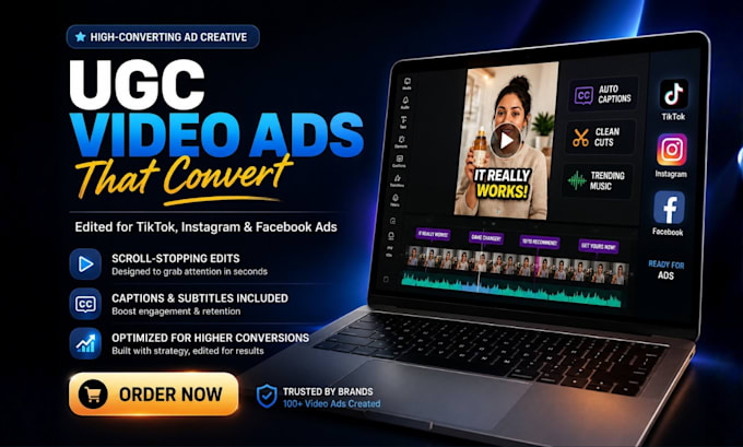 create high converting ugc video ads for tiktok, facebook and instagram