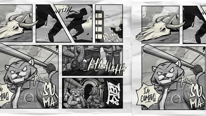 write and design comic book script, comic book illustration design, comic strip