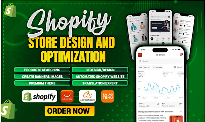 shopify miggration design and redesign website development