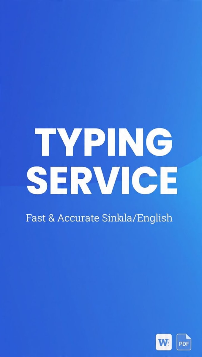 do accurate sinhala typing, data entry and PDF to word conversion