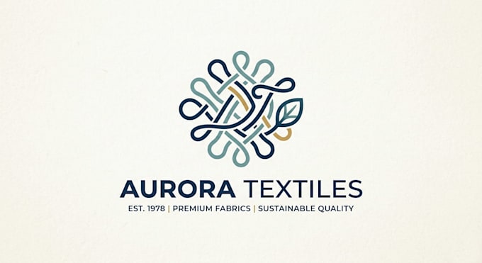 design a modern and professional textile company logo