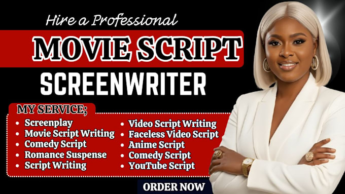 write movie script feature film script screenplay short drama comedy stage play