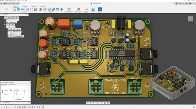 design guitar pedal and audio effects pcb with analog tone optimization