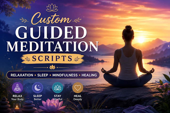 write a custom guided meditation script for relaxation, sleep, mindfulness
