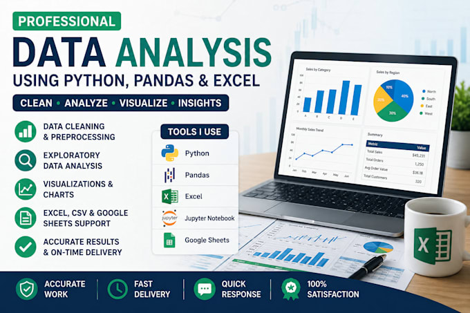 do data analysis using python pandas and excel
