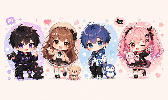 create custom chibi character art