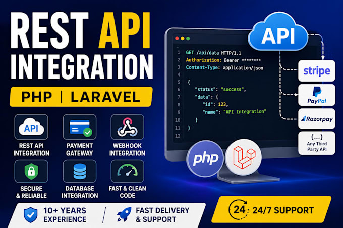 integrate rest API payment gateway in PHP laravel