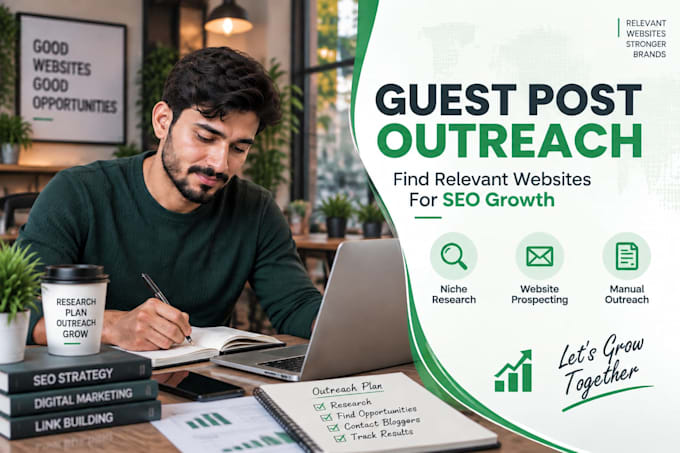 do manual guest post outreach and find niche relevant websites