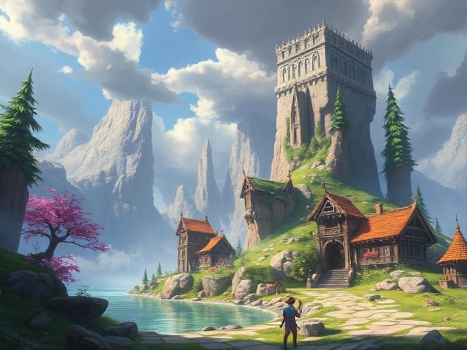 create fantasy environment concept art