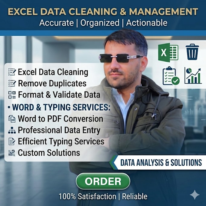 do professional excel data entry and data cleaning