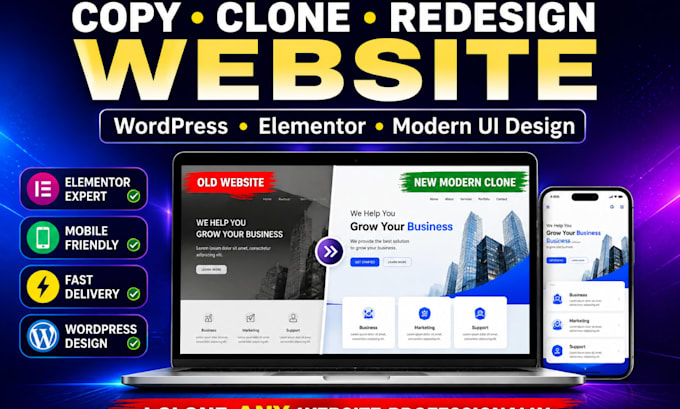 copy, clone website, duplicate website, transfer and revamp wordpress website