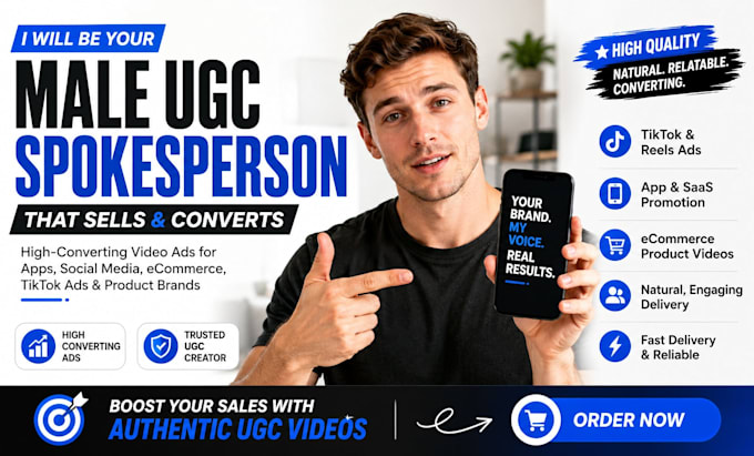create professional spokesperson ugc videos for saas, b2b and facebook ads