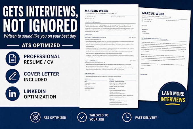 write and enhance your resume, cv, cover letter and linkedin