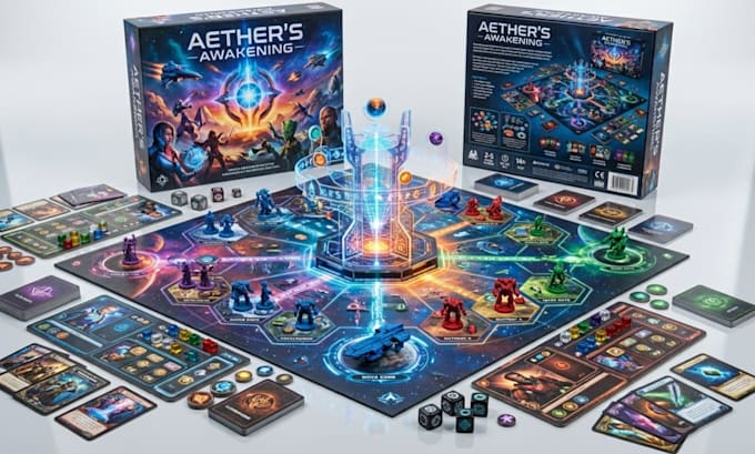 design tabletop game card game design board game design box packaging rulebook