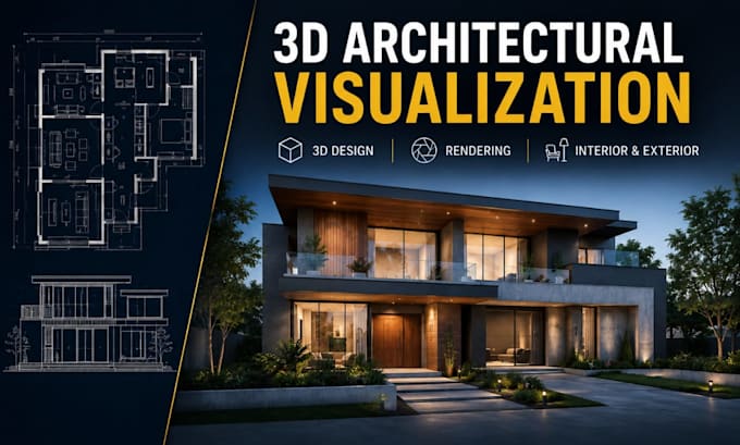 Provide architectural drawings, and services as a 3d architectural ...