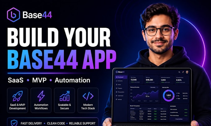 build base44 saas mvp web app base44 automation base44 dashboard base44