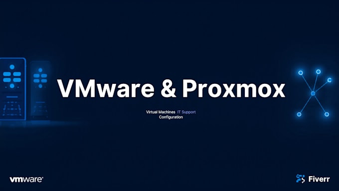 install and configure vmware or proxmox virtual machines