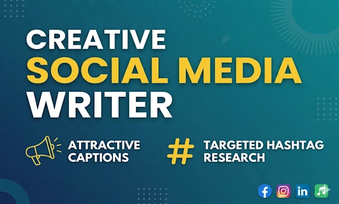 be your creative content writer and social media copywriter