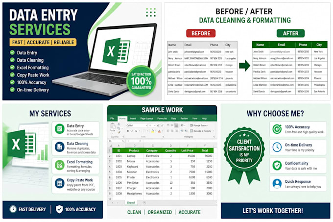 do data entry, excel, word, and database editing