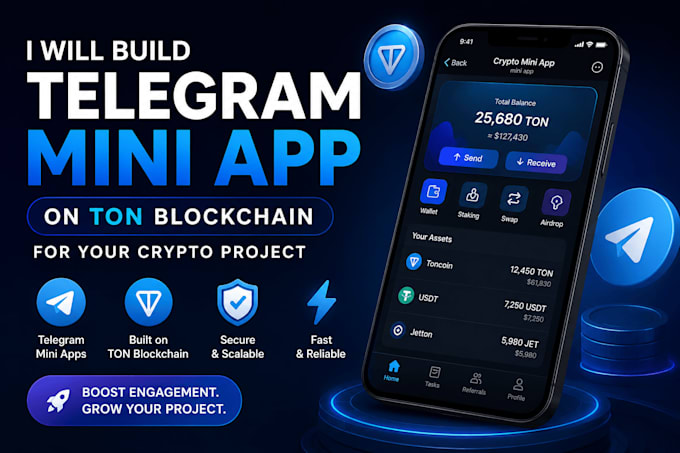 build a telegram mini app on ton blockchain for your crypto project