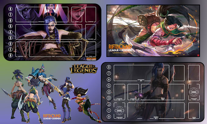 design custom trading game playmat, comic mousepad, yugioh duelmat riftbound mat