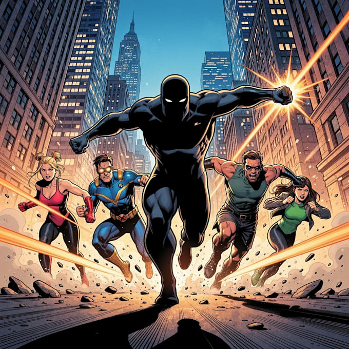 comic book illustration with comic book illustrator