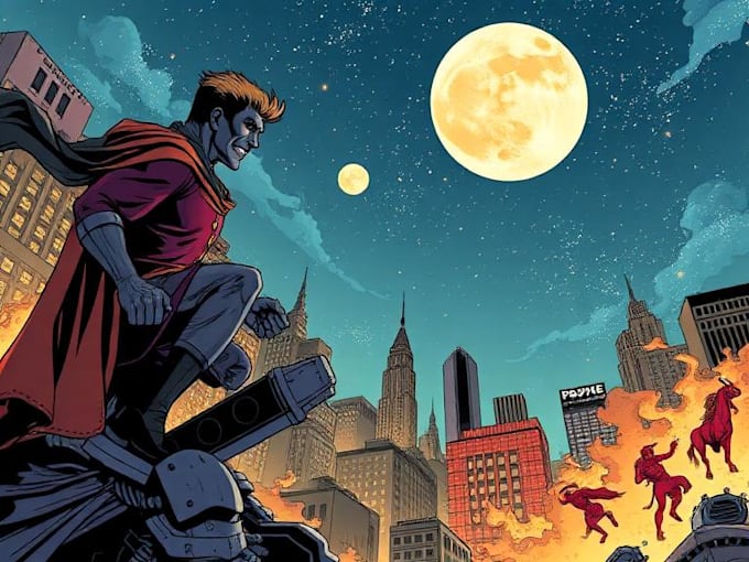 draw special comic illustration or graphic novel