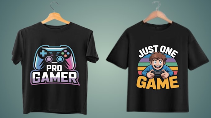 gaming and typography retro tshirt design for teespring