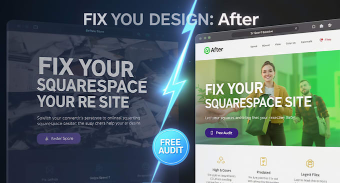 fix squarespace website issues, improve design, speed, and conversions