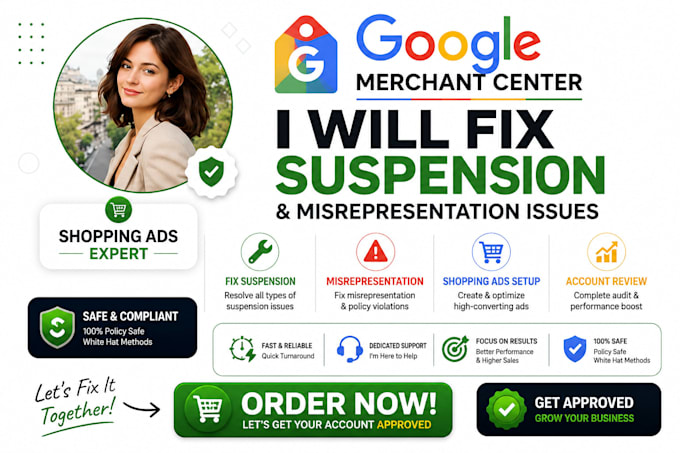 fix google merchant center suspension issue misrepresentation policy violations