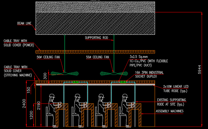 create electrical drawings, sld, load calculation, cable sizing and panel desgin
