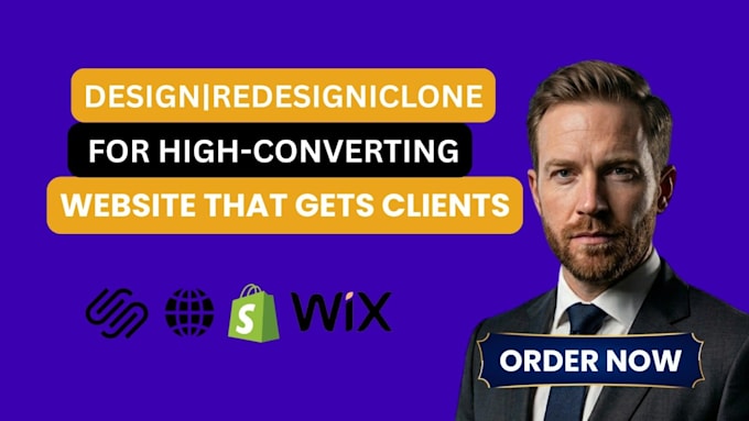redesign wix website design shopify store squarespace godaddy website design