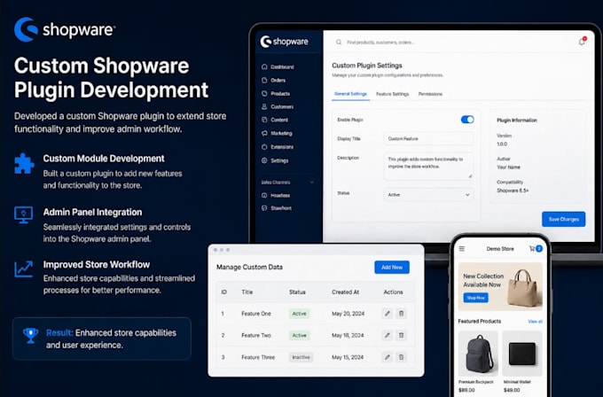 build, customize and optimize your shopware store and plugin customisation