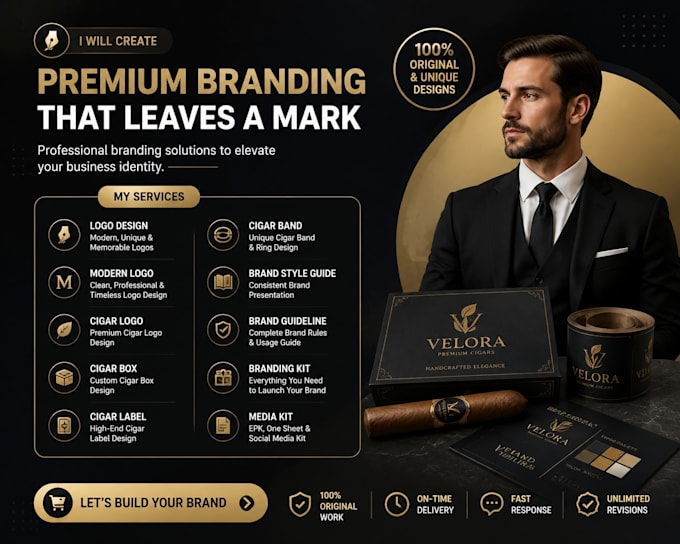 create business logo design do branding kit with brand guide style