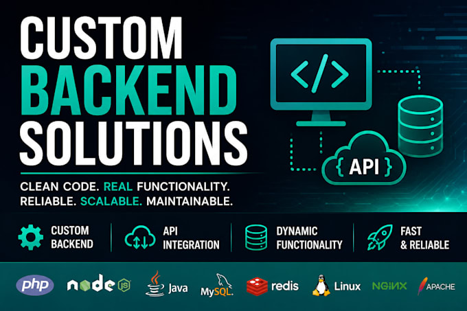 build custom backend solutions with PHP and nodejs