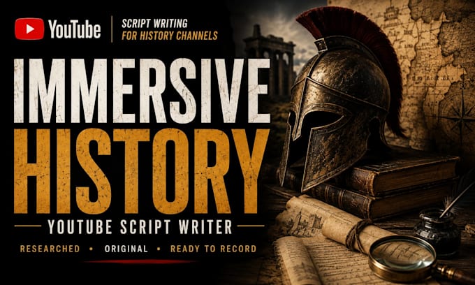 write well researched history documentary scripts for youtube