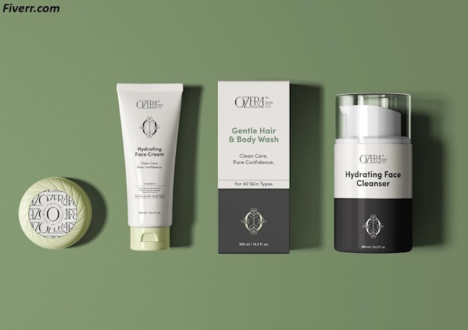 do packaging design, cosmetic label design, box design and cosmetic packaging
