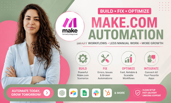 build your make com fix make com automation make com ai workflow make scenerio