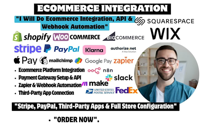do ecommerce API integration, zapier and n8n webhook automation