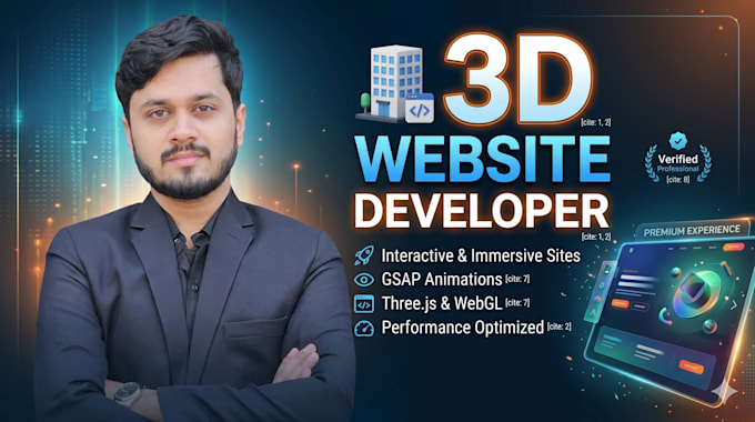 build a premium 3d immersive website using react and threejs