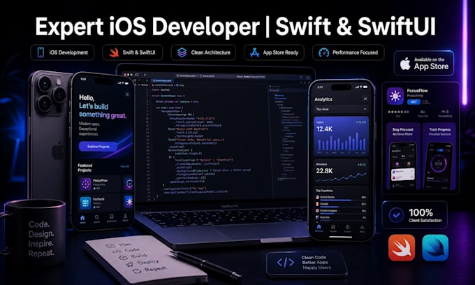 be your ios app developer using swift for mobile app development