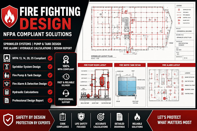 design fire protection and fire fighting systems based on nfpa standards