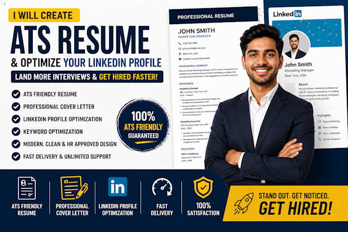 Create ats resume, cover letter and optimize your linkedin profile by ...