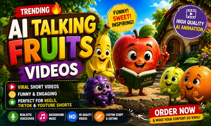 create viral ai talking fruit videos