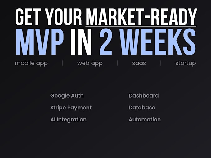 build your app mvp with ai integration, and stripe