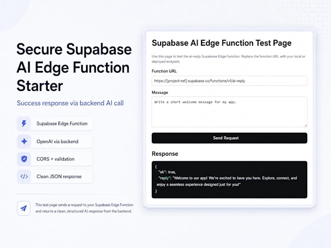 build a secure ai API endpoint using supabase edge functions
