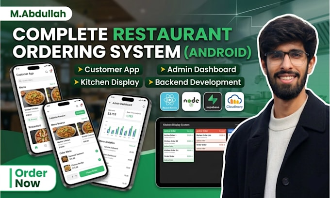 build a complete restaurant ordering system mobile app