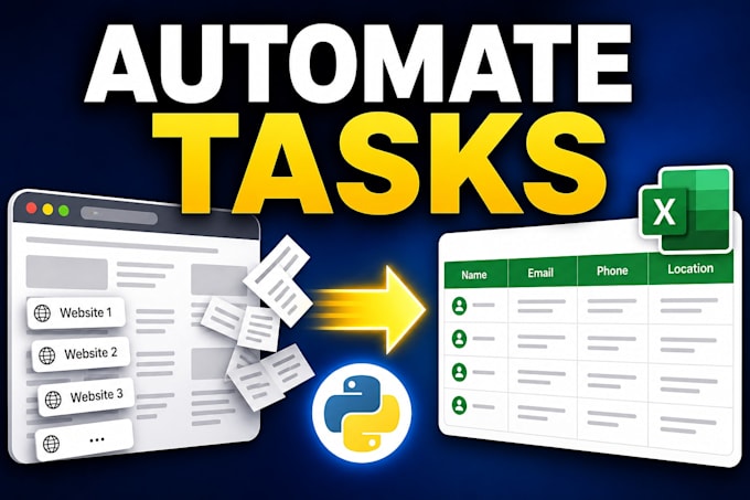 automate tasks using python scripts or web scraping