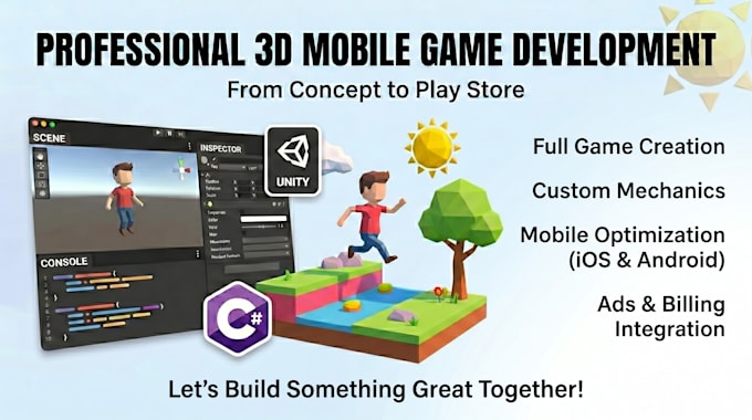 develop a professional 3d mobile game in unity