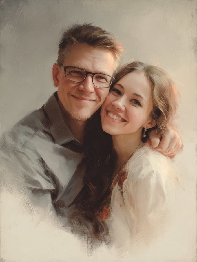 paint gorgeous couple portrait